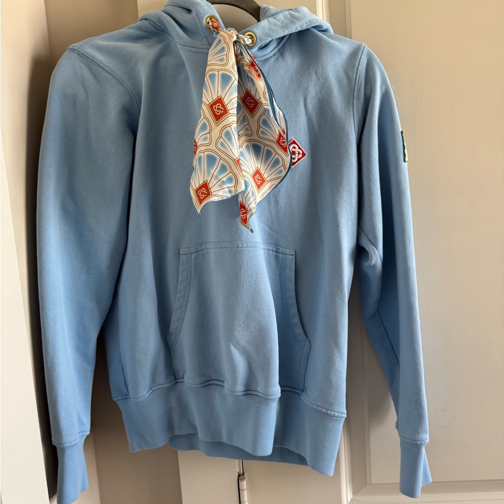 Casa Blanca Hoodie with Scarf Accent